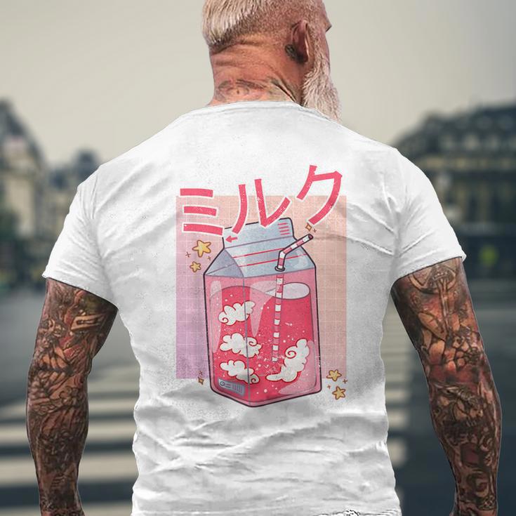 Retro 90S Soft Grunge Japanese Kawaii Strawberry Milk T-Shirt mit Rückendruck Geschenke für alte Männer