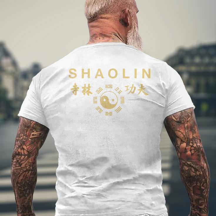 Shaolin Kung Fu Martial Arts Workout T-Shirt mit Rückendruck Geschenke für alte Männer