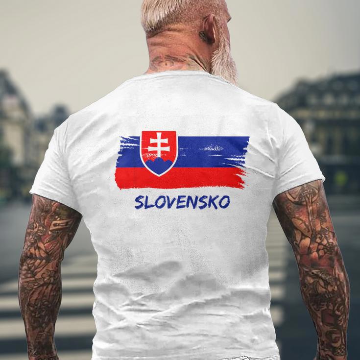 Slovak Flag Slovakia Team Fan Jersey T-Shirt mit Rückendruck Geschenke für alte Männer