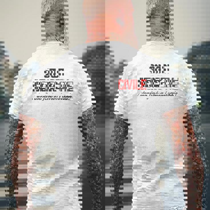 Sono Un Ingegnere Civile Frase Divertente Laurea Ingegneria T-shirt da uomo con stampa posteriore Regalos para ancianos