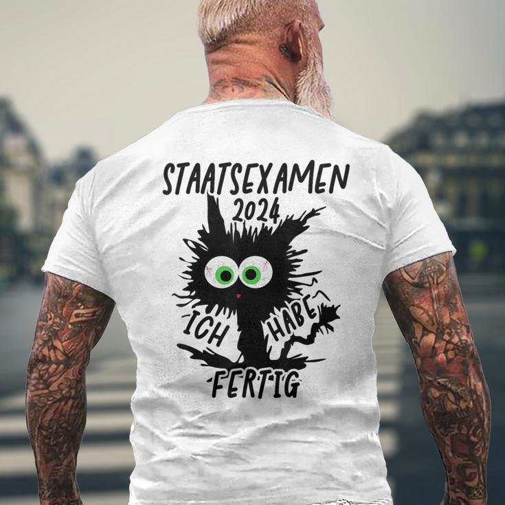 Staatsexamen 2024 Ich Habe Fertig Gray T-Shirt mit Rückendruck Geschenke für alte Männer