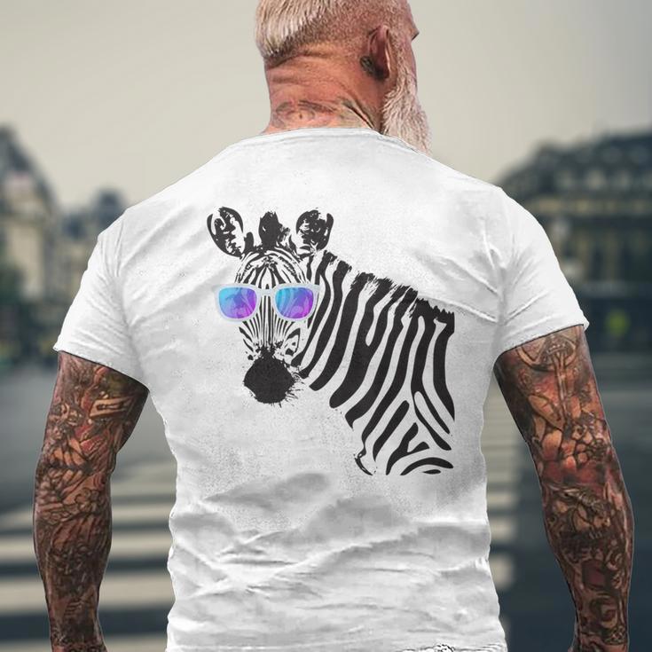 Sunglasses Zebra Hipster Zebra T-Shirt mit Rückendruck Geschenke für alte Männer