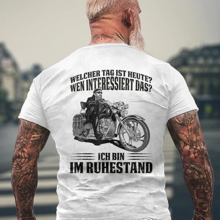 Was Tag Ist Heute Wen Interessierdas Ich Bin Im T-Shirt mit Rückendruck Geschenke für alte Männer