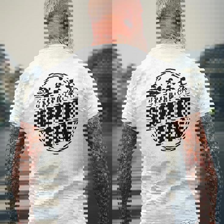 Triathlon Inspired Support Crew Related Triathlete Men's T-shirt Back Print  - Monsterry