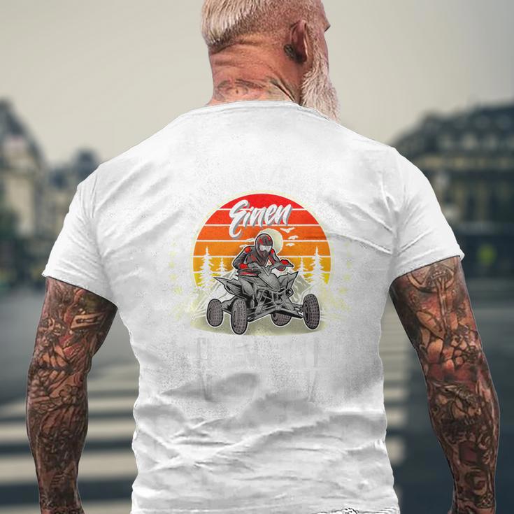 Unterschätze Niemlas Einen Alten Mann Mit Einem Quad I Atv Gray T-Shirt mit Rückendruck Geschenke für alte Männer