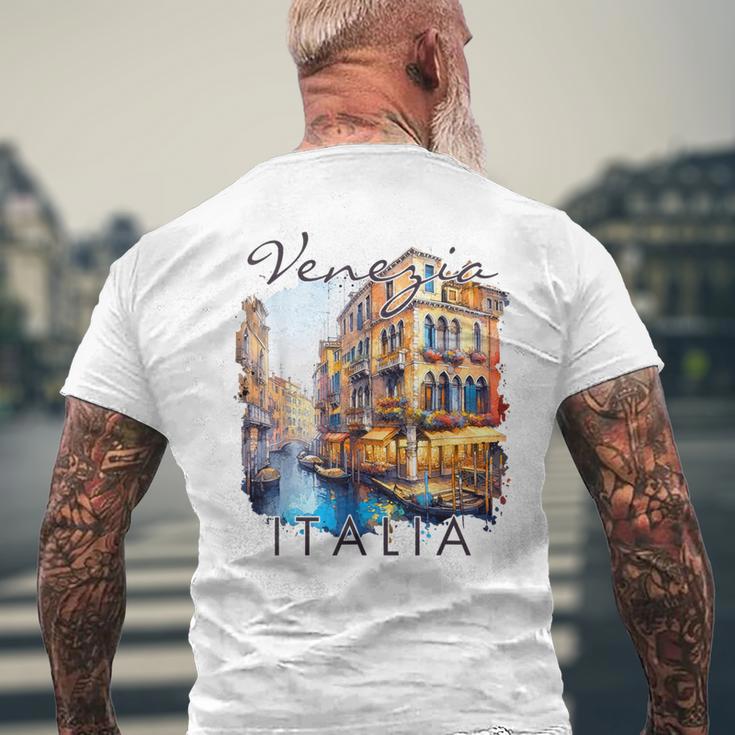 Venezia Italia Travelenice On Travel Meet Me In Italy T-Shirt mit Rückendruck Geschenke für alte Männer