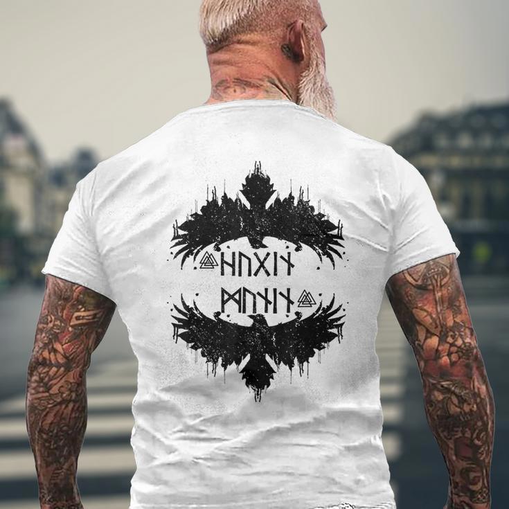 Vikingalhalla Medieval Hugin & Munin T-Shirt mit Rückendruck Geschenke für alte Männer