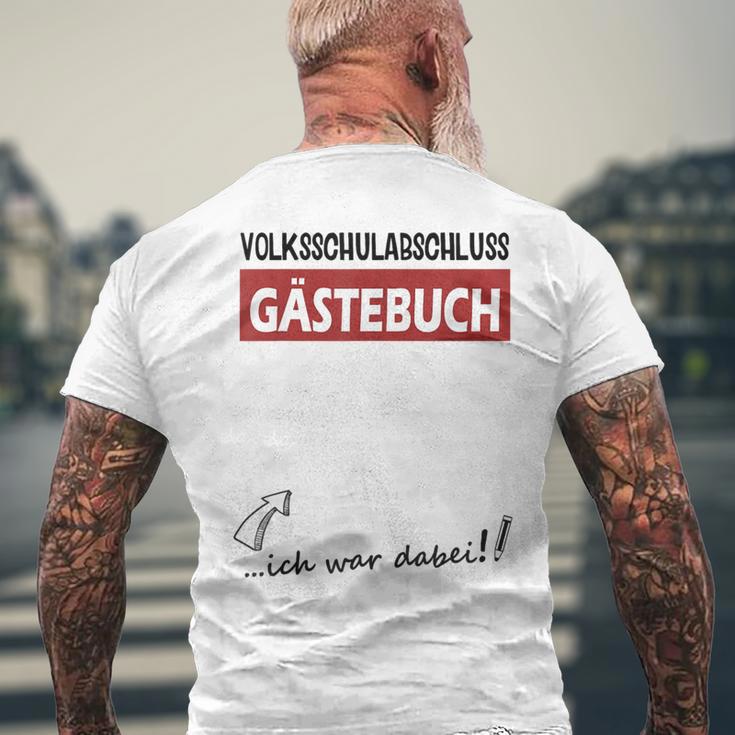 Volksschule Geschafft Popular School Graduation Guest Book 4 Class S T-Shirt mit Rückendruck Geschenke für alte Männer