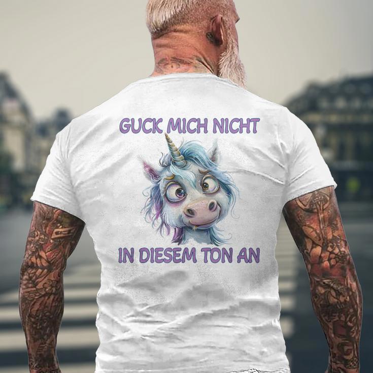 Zerzaustes Einhorn T-Shirt mit Rückendruck Geschenke für alte Männer