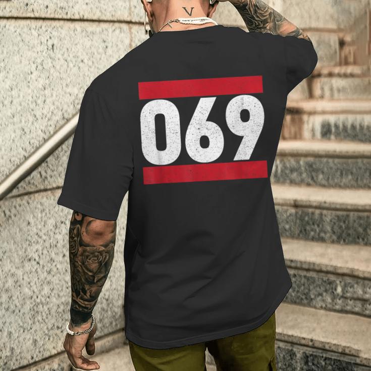 069 Frankfurt City Hip Hop T-Shirt mit Rückendruck Geschenke für Ihn