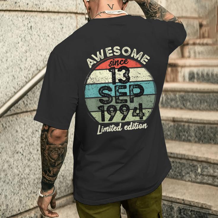 13 September 1994 30 Geburtstag 30 Jahre Alt 2024 Geburtstag T-Shirt mit Rückendruck Geschenke für Ihn