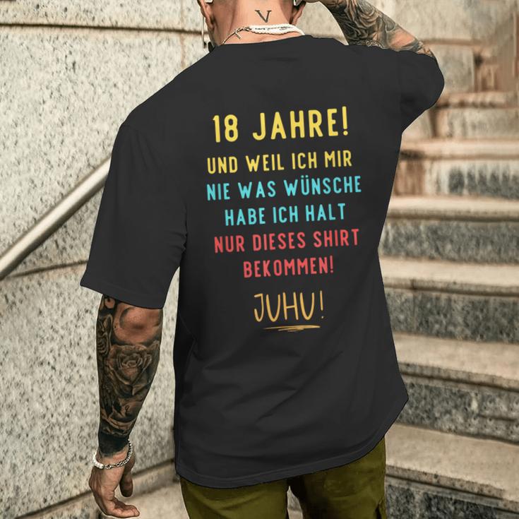 18Th Birthday Decoration For Someone Der Sich Nichts Wünscht T-Shirt mit Rückendruck Geschenke für Ihn