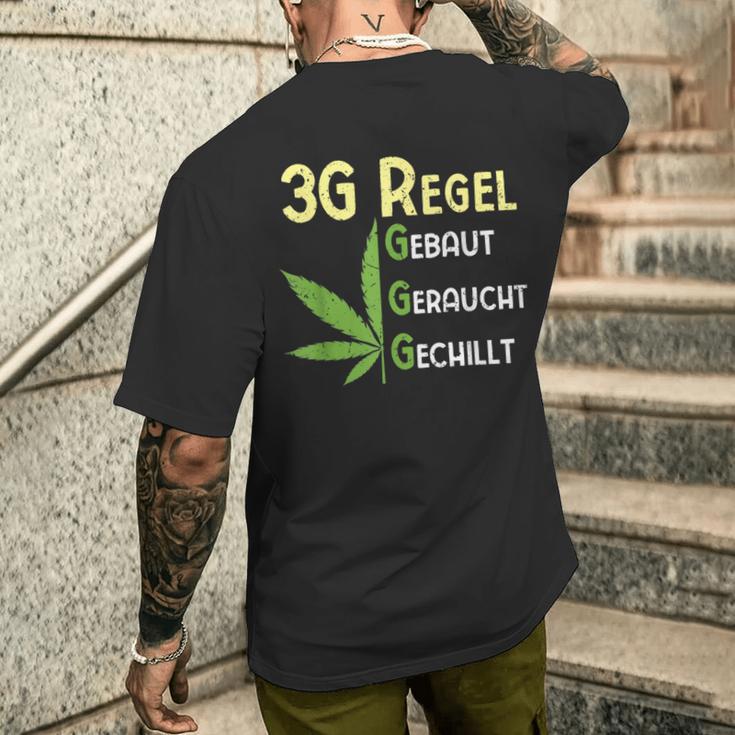 3G Regel Cannabis Marijuana T-Shirt mit Rückendruck Geschenke für Ihn