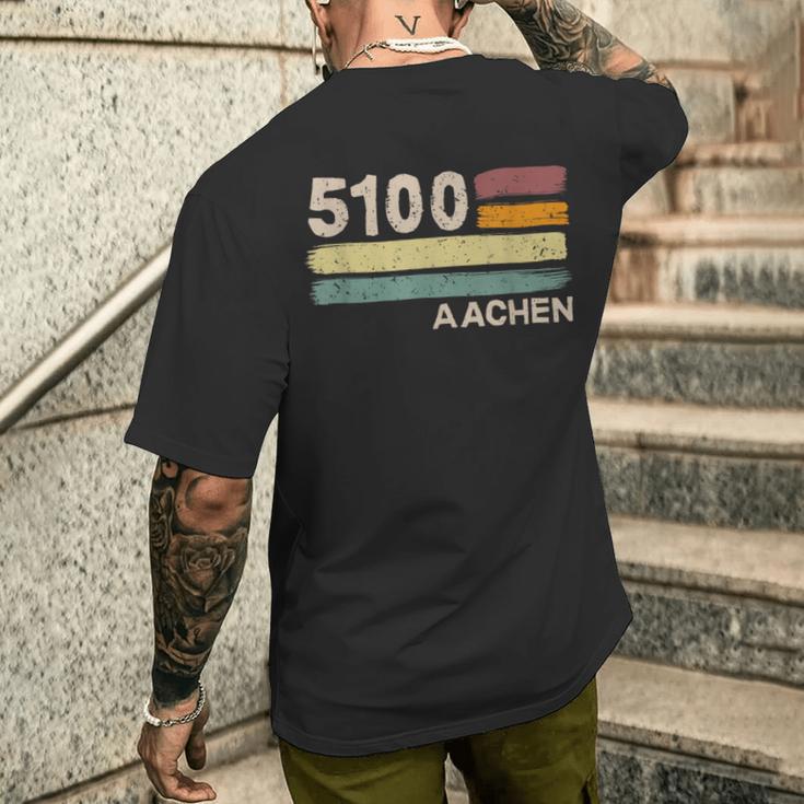 5100 Aachen Retro Postcodes Old Postcodeintage T-Shirt mit Rückendruck Geschenke für Ihn