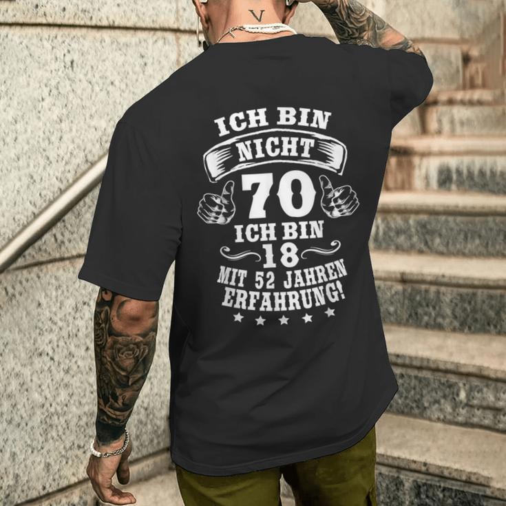 70Th Birthday Ich Bin Nicht 70 Jahre Party Saying T-Shirt mit Rückendruck Geschenke für Ihn