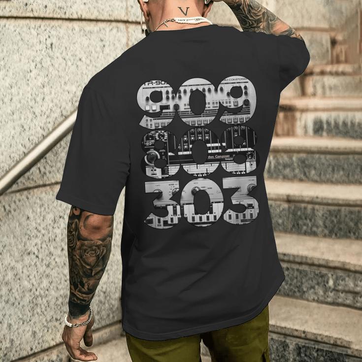 808 909 303 Techno Style T-Shirt mit Rückendruck Geschenke für Ihn