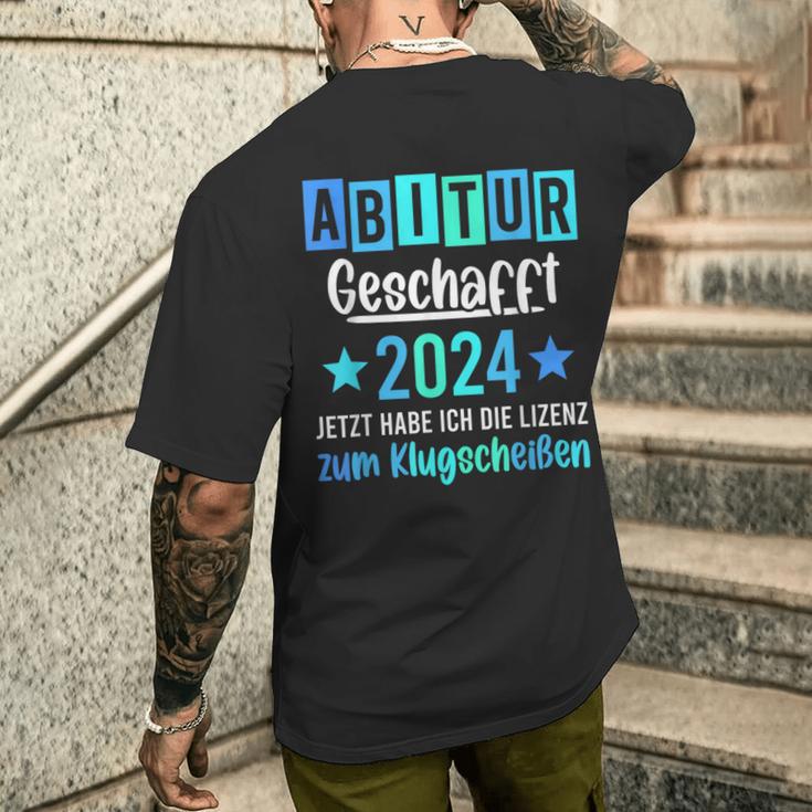 Abitur 2024 Geschafft Lizenz Zum Klugscheißen T-Shirt mit Rückendruck Geschenke für Ihn