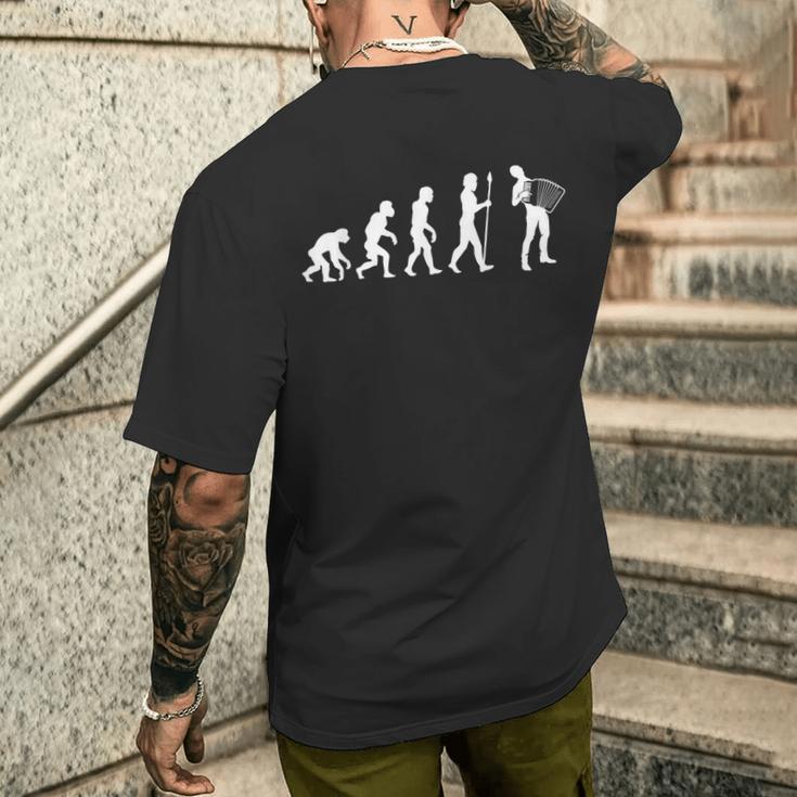 Accordion Evolution Accordion Player T-Shirt mit Rückendruck Geschenke für Ihn