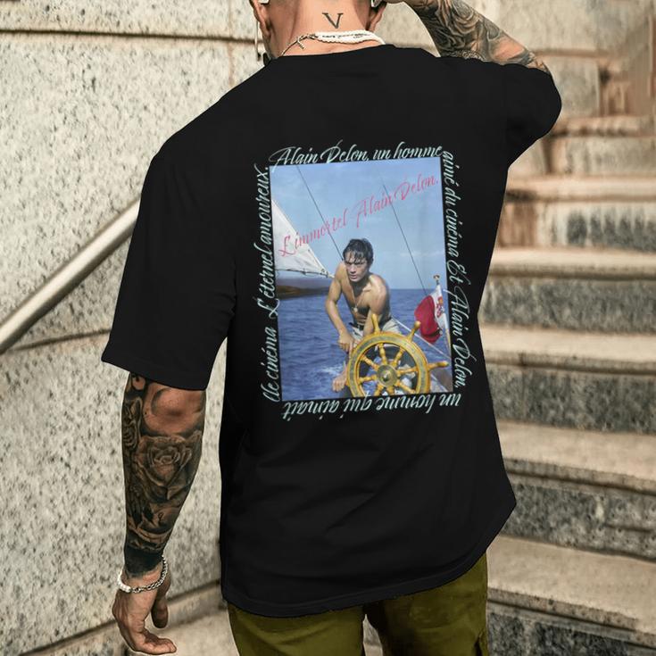 Alain Delon_003 T-Shirt mit Rückendruck Geschenke für Ihn