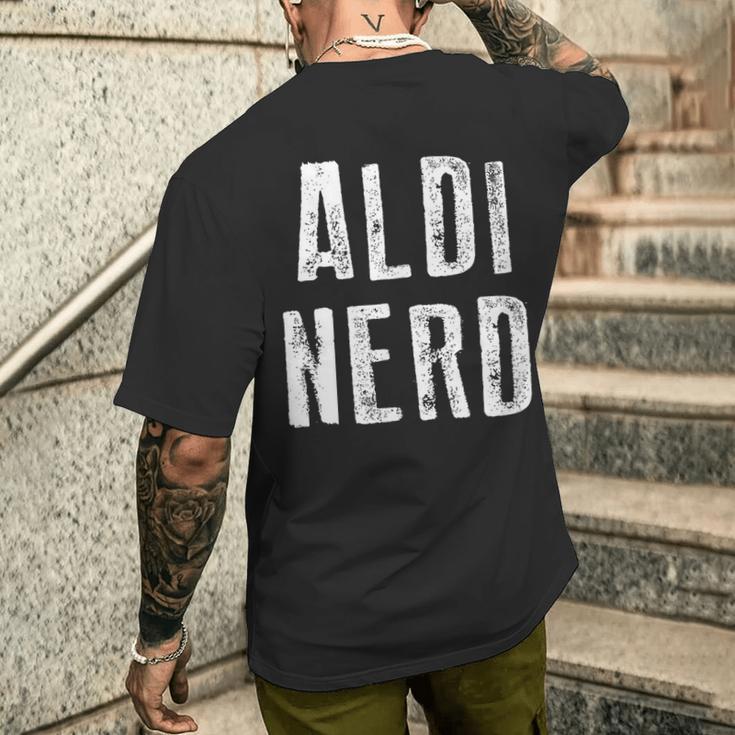 Aldi Nerd T-Shirt mit Rückendruck Geschenke für Ihn