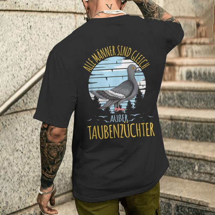 Alle Männer Sind Gleich Except Taubenzüchter Tauben T-Shirt mit Rückendruck Geschenke für Ihn