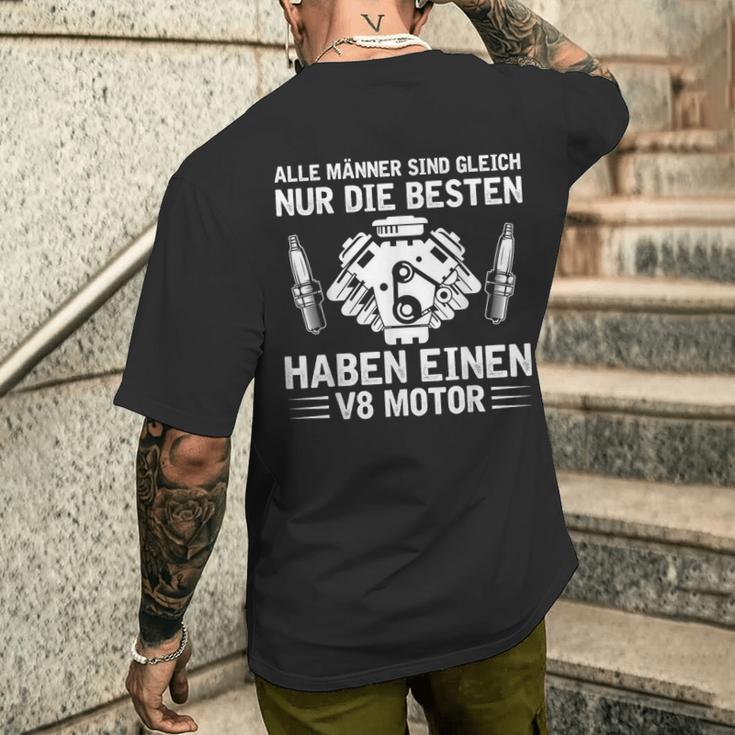 Alle Männer Sind Gleich8 Motor Ignition Sequence8 T-Shirt mit Rückendruck Geschenke für Ihn