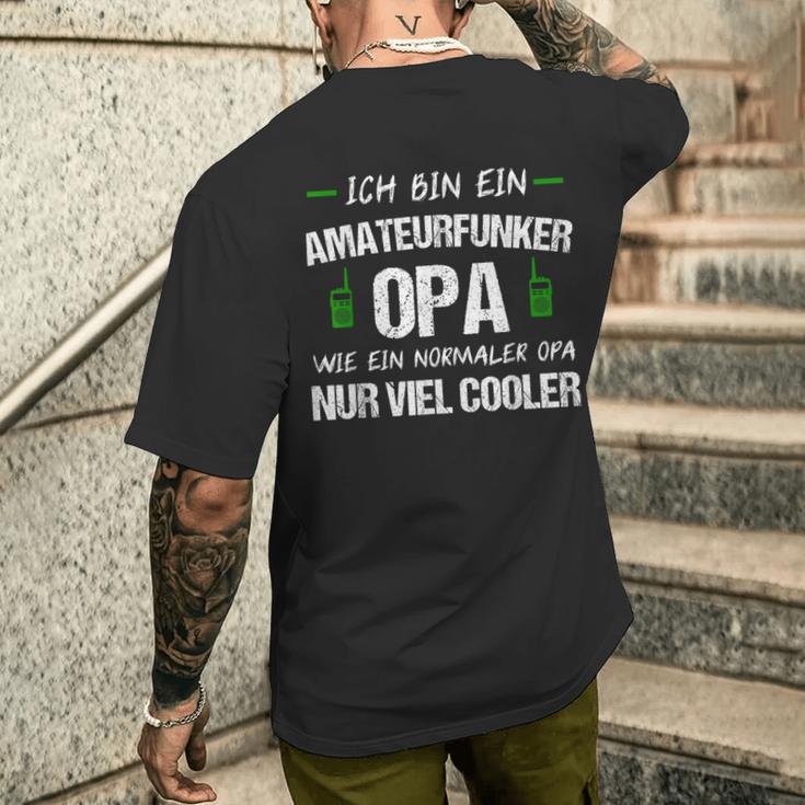 Amateur Radio Grandpa Funker Ham Amateur Radio T-Shirt mit Rückendruck Geschenke für Ihn