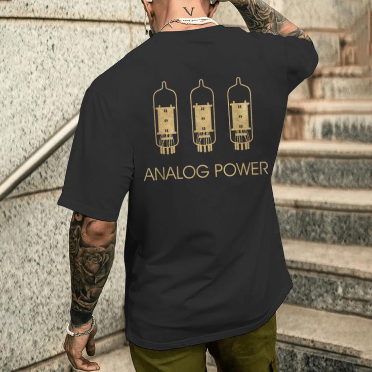 Analog Power Amp Tubes Hi-Fiintage Stereo Retro T-Shirt mit Rückendruck Geschenke für Ihn