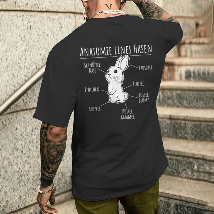 Anatomie Eines Hasen Süßes Hasen Motif Cute Rabbit T-Shirt mit Rückendruck Geschenke für Ihn