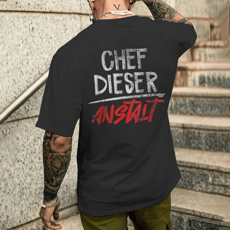 Anstaltsleitung Crazy T-Shirt mit Rückendruck Geschenke für Ihn