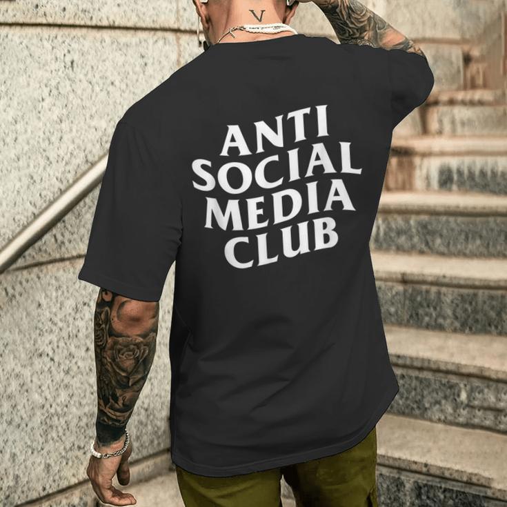 Anti Social Media Club T-Shirt mit Rückendruck Geschenke für Ihn