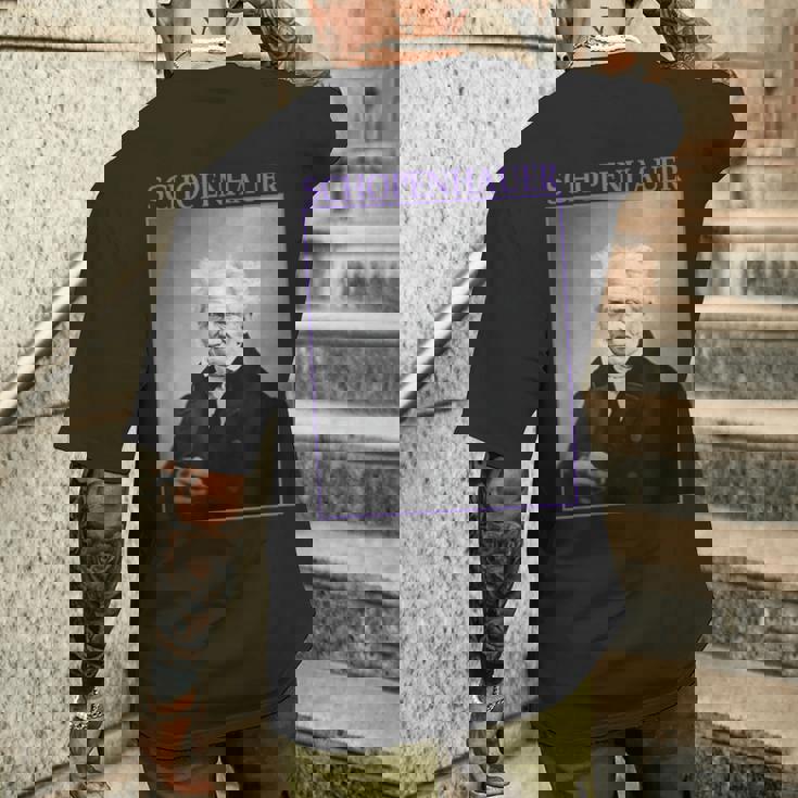 Arthur Schopenhauer Filosofo Tedesco T-shirt da uomo con stampa posteriore Regalos para él