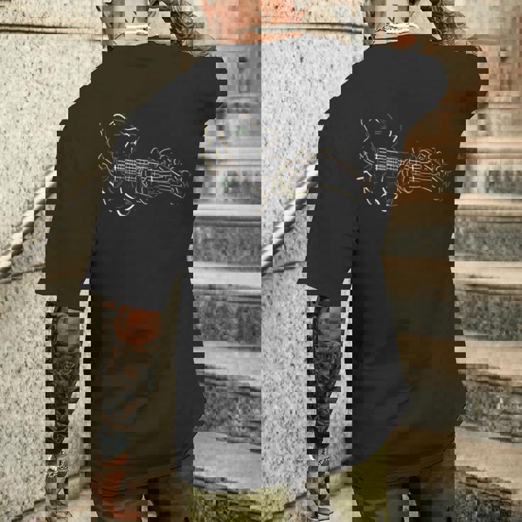 Artistic Electric Guitar Chitarrista T-shirt da uomo con stampa posteriore Regalos para él