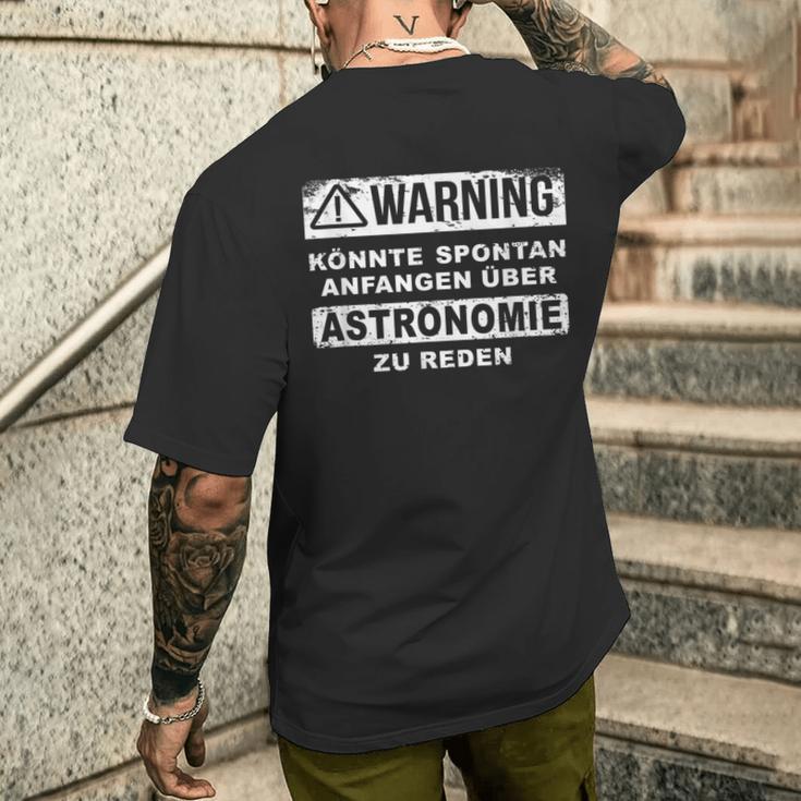 Astronomie Könnte Spontan Über Astronomie Speechen Text In German T-Shirt mit Rückendruck Geschenke für Ihn