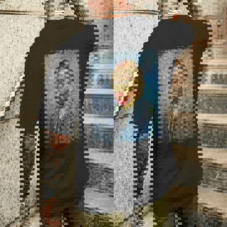 Autoritratto Diincentan Gogh Pittura Famosa T-shirt da uomo con stampa posteriore Regalos para él