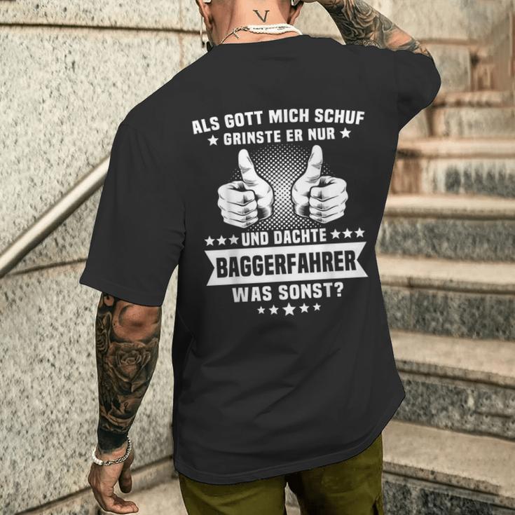 Baggerfuehrer T-Shirt mit Rückendruck Geschenke für Ihn