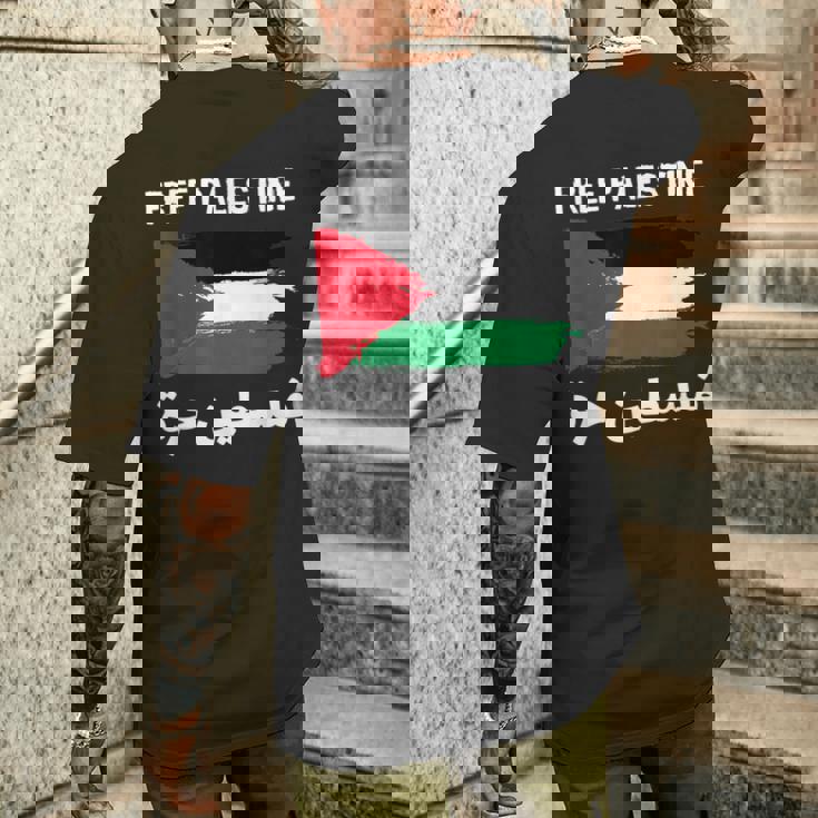 Bandiera Della Palestina Libera Arabica Gaza Gerusalemme Moschea T-shirt da uomo con stampa posteriore Regalos para él
