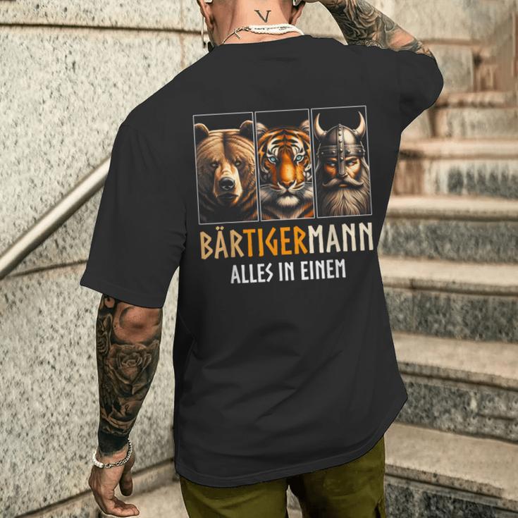 Bärtigermann All In One Retroiking T-Shirt mit Rückendruck Geschenke für Ihn