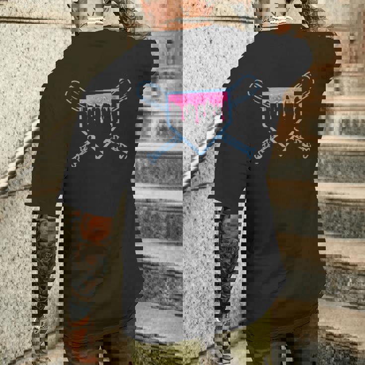 Baseball Home Plate Drip For Boys Ice Cream Spinkle Men's T-shirt Back Print Gifts for Him