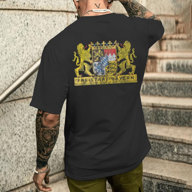 Bayern Freistaat Bavarian T-Shirt mit Rückendruck Geschenke für Ihn