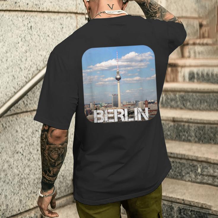 Berlin Tv Tower T-Shirt mit Rückendruck Geschenke für Ihn