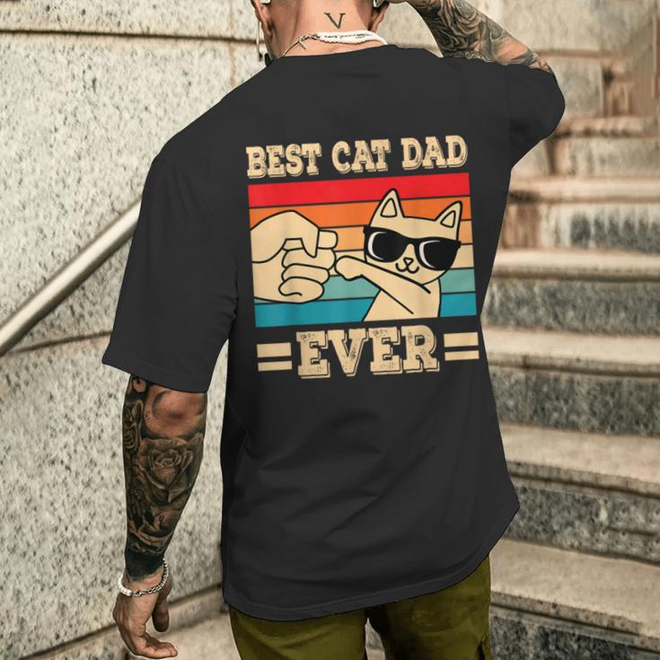 Best Cat Dad Ever Cat T-Shirt mit Rückendruck Geschenke für Ihn