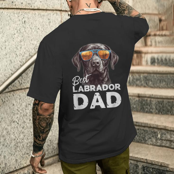 Best Labrador Dog Dad For Dog Owners T-Shirt mit Rückendruck Geschenke für Ihn