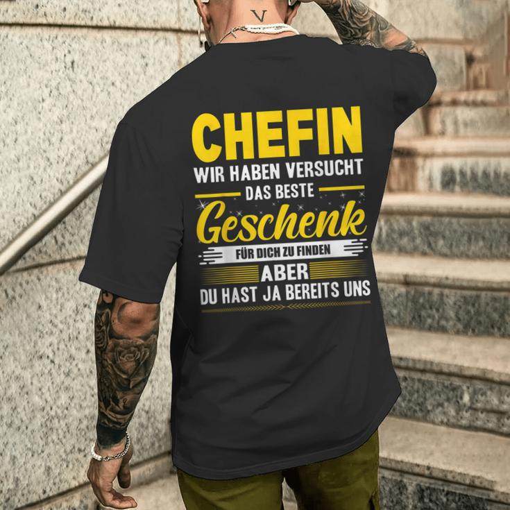 Beste Chefin Der Welt Arbeit Saying Du Hast Ja Bereits Uns S T-Shirt mit Rückendruck Geschenke für Ihn