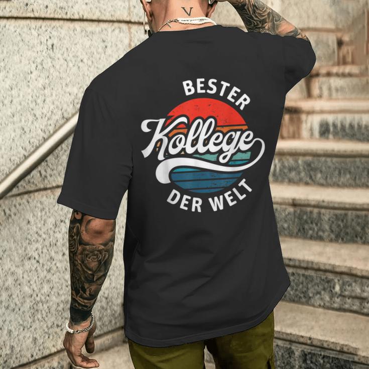 Bester Kollege Der Welt For Leaving Or Anniversary T-Shirt mit Rückendruck Geschenke für Ihn