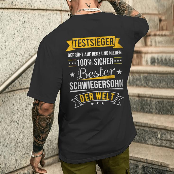 Bester Schwiegersohn Der Welt Testsieger T-Shirt mit Rückendruck Geschenke für Ihn