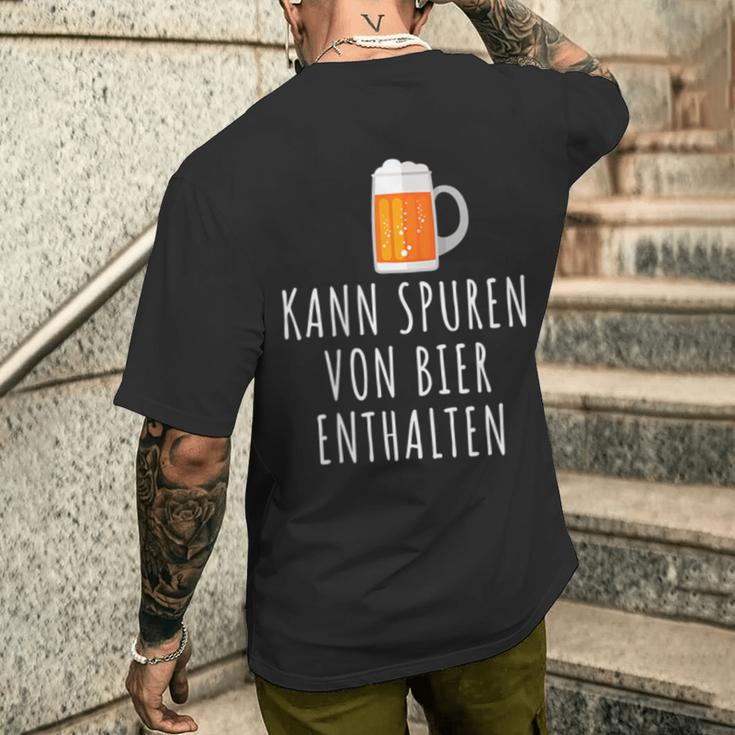 Bier Kann Spurson Bier Enthalten Bier T-Shirt mit Rückendruck Geschenke für Ihn