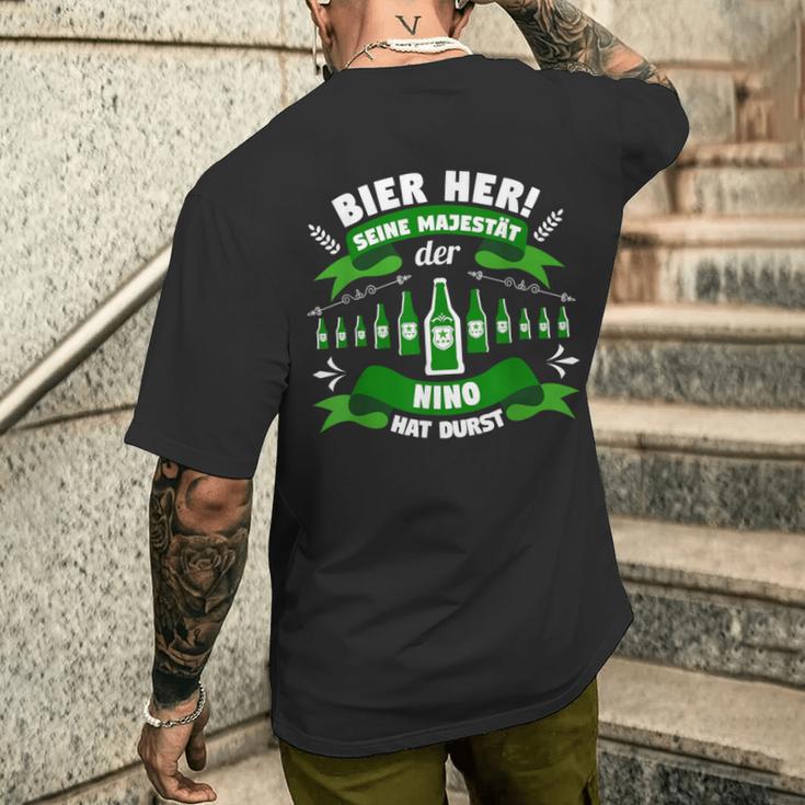 Bier Her Majestät Nino T-Shirt mit Rückendruck Geschenke für Ihn