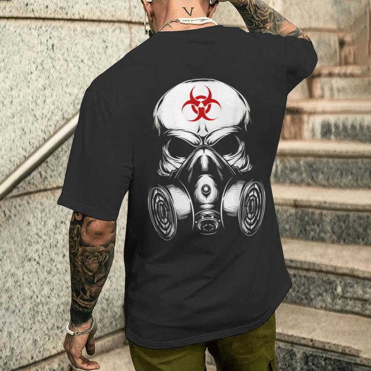 Biohazard Gas Mask Skull T-Shirt mit Rückendruck Geschenke für Ihn