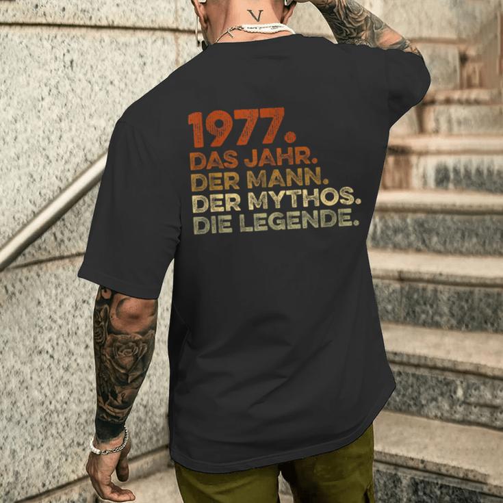 Birthday intage 1977 Man Myth Legend T-Shirt mit Rückendruck Geschenke für Ihn